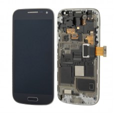Original LCD Display + Touch პანელი ჩარჩო Galaxy S IV mini / i9195 / i9192 / i9190 (მუქი ლურჯი) 