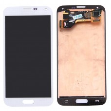 Оригінальний ЖК-екран і дігітайзер Повне зібрання для Galaxy S5 / G9006V / G900F / G900A / G900i / G900M / G900V (білий)