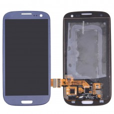 Original LCD ekraan ja Digitizer Full Assamblee Galaxy SIII / I9300 (Dark Blue)