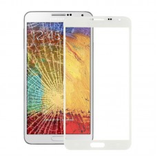 Передний экран Внешний стеклянный объектив для Galaxy Note 3 Neo / N7505 (белый) 