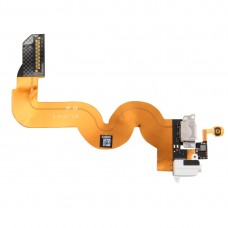 Original Charging Port + Headphone Audio Jack Flex Cable for iPod touch 5 (White) 
