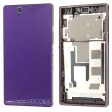 Средний Совет + Аккумулятор Задняя обложка для Sony L36H (фиолетовый)