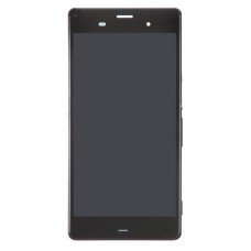 LCD kijelző + érintőpanel kerettel Sony Xperia Z3 (Dual SIM Version) / D6633 / L55U (fekete)