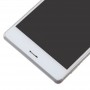 ЖК-дисплей + Сенсорная панель с рамкой для Sony Xperia Z3 (Dual SIM версия) / D6633 / L55U (белый)