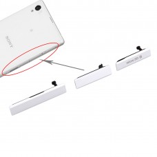 SIM-kortin Cap + USB Data Charging portin kansi + Micro SD-kortin Cap Pöly Block Set Sony Xperia Z1 / L39h / C6903 (valkoinen)
