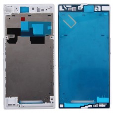 פלייט LCD מסגרת Bezel השיכון קדמי עבור Sony Xperia Z Ultra / XL39h / C6802 (לבן)