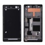 Front Housing  with Adhesive for Sony Xperia C3(Black)