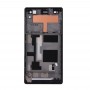 Vivienda frontal con adhesivo para Sony Xperia C3 (Negro)