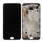 LCD Screen and Digitizer Full Assembly with Frame for Meizu MX5 (Black)
