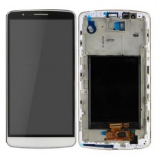 LCD Display + Touch Panel with Frame for LG G3 / D850 / D851 / D855 / VS985(White) 