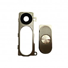 Tillbaka Camera Lens Cover + Power & Volume Knappar för LG G3 / D855 (GOLD)