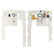 Takalevy Kotelo Kameran linssi Panel LG G3 / D855 (valkoinen)