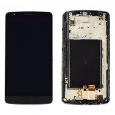 Pantalla LCD y digitalizador Asamblea con marco completo para LG Stylus G3 / D690 (Negro) 