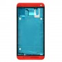 წინა საბინაო LCD ჩარჩო Bezel Plate for HTC One M7 / 801e (წითელი)