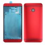 Teljes ház burkolat (Front Ház LCD keret visszahelyezése Plate + Back Cover) HTC One M7 / 801e (piros)