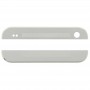 Front Upper Top + Lower Bottom Glass Lens Cover & Adhesive for HTC One / M7(White)