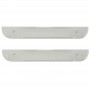 Front Upper Top + Lower Bottom Glass Lens Cover & Adhesive for HTC One / M7(White)