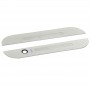 Front Upper Top + Lower Bottom Glass Lens Cover & Adhesive for HTC One M8(Silver)