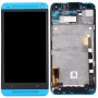 LCD Display + Touch პანელი Frame for HTC One M7 / 801e (Blue)