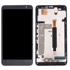 תצוגת LCD + לוח מגע עם מסגרת עבור נוקיה Lumia 1320 (השחורה)