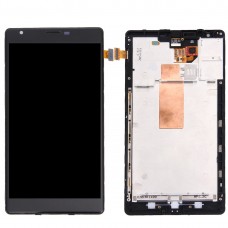תצוגת LCD + לוח מגע עם מסגרת עבור נוקיה Lumia 1520 (השחורה)