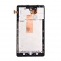 ЖК-дисплей + Сенсорная панель с рамкой для Nokia Lumia 1520 (черный)