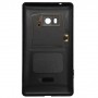 Botón de cubierta de batería contraportada + Lado original para Nokia Lumia 810 (Negro)