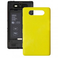 Botón de cubierta de batería contraportada + Lado original para Nokia Lumia 820 (amarillo)