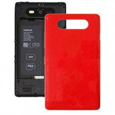 Logement d'origine Coque arrière avec batterie + Bouton latéral pour Nokia Lumia 820 (Rouge)