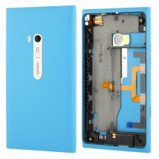 Housing Battery Back Cover With Side Button Flex Cable for Nokia Lumia 900(Blue)