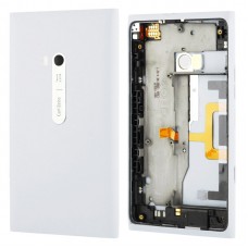 Housing Battery Back Cover With Side Button Flex Cable for Nokia Lumia 900(White)