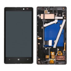 LCD-skärm och digitizer Fullständig montering med ram för Nokia Lumia 930 (Svart)