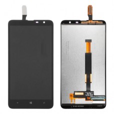 LCD-skärm och digitizer Fullständig montering för Nokia Lumia 1320 (Svart)