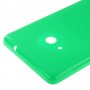 Fényes felület Solid Color Plastic Battery Back Cover Microsoft Lumia 535 (zöld)