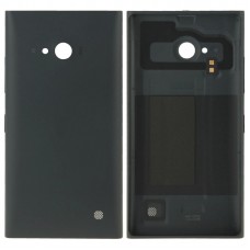 Solid Färg Plast Batteri Back Cover för Nokia Lumia 730 (Svart)