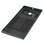მყარი ფერადი პლასტიკური Battery დაბრუნება საფარის for Nokia Lumia 730 (Black)