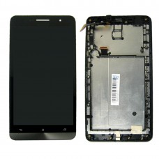 Ekran LCD Full Digitizer Montaż z ramą dla Asus Zenfone 6 / A600CG (czarny)