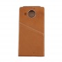 Vertical Flip Genuine Leather Case + QI Wireless Standard Charging Back Cover For Microsoft Lumia 950 XL (Brown)