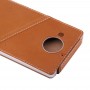 Vertikal flip äkta läderfodral + qi Wireless Standard Laddning Tillbaka Skydd för Microsoft Lumia 950 XL (brun)
