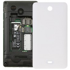 Esmerilado de la batería cubierta trasera para Microsoft Lumia 430 (blanco) 