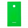 צבע מוצק סוללה חזרה כיסוי עבור Microsoft Lumia 532 (ירוק)