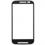 Front Screen Outer стъклени лещи за Motorola Moto E / XT1021 (черен)