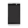 ЖК-екран і дігітайзер Повне зібрання з рамкою для BlackBerry Z10 4G (білий)