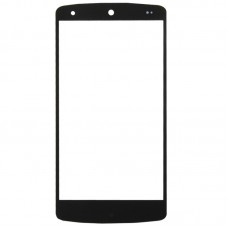 Pantalla frontal lente de cristal externa para Google Nexus 5 (Negro)