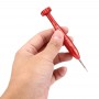 专业维修工具打开工具1.2 x 25mm的跨端部插座金属螺丝刀（红）