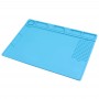Maintenance Platform High Temperature Heat-resistant Repair Insulation Pad Silicone Mats, Size: 34.8cm x 25cm (Blue)