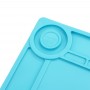 Wartungsplattform Hochtemperaturhitzebeständige Reparatur Isolation Pad Silikon-Matten, Größe: 34.8cm x 25cm (blau)