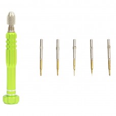JF-6688 5 w 1 Metal Multi-Purpose Pen Style zestaw wkrętaków do naprawa telefonu (zielona)