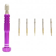 JF-6688 5 in 1 Metal Multi-purpose Pen Style Screwdriver Set for Phone Repair(Purple)