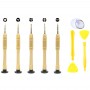 Tool Kit JF-8140 10 in 1 iPhone di Metal + Plastic Dedicato Smontare Repair